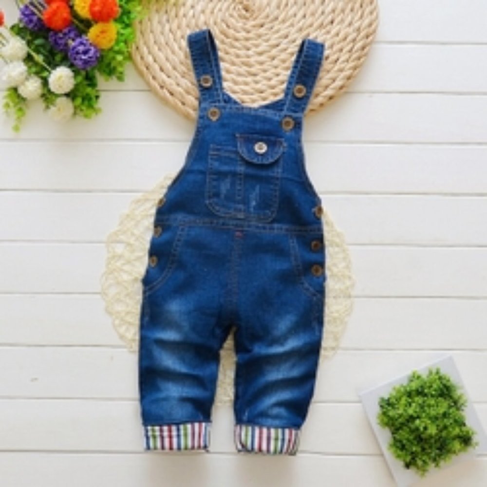 TODDLER Trendy Stripped Denim Overalls